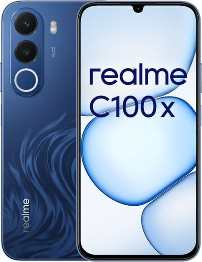 realme C100x smarttelefon 4/256GB (mørkeblå)