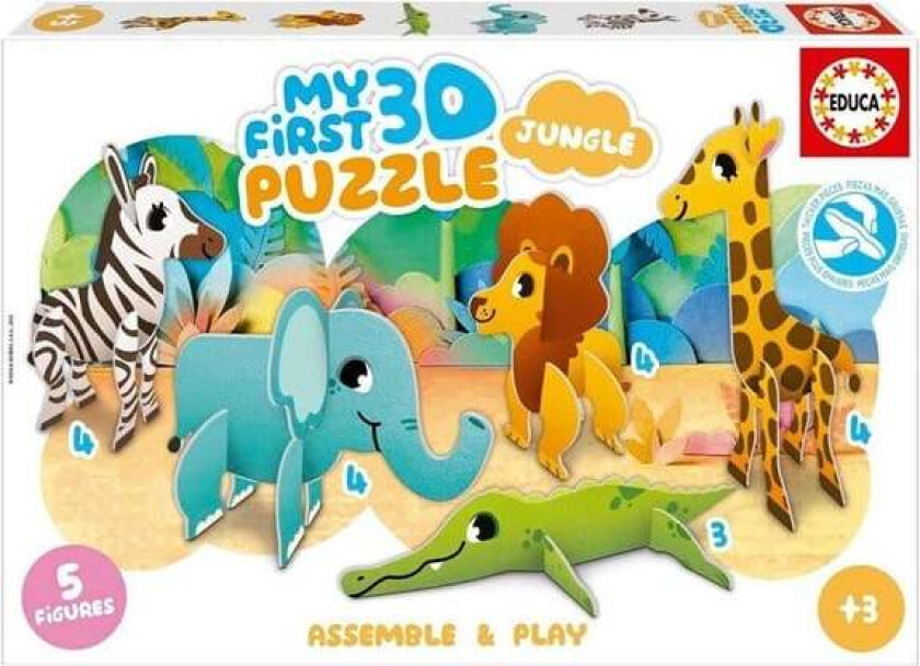3D Puzzle Kids Baby Jungle 3D Puslespill