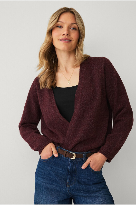 Åpen cardigan - Rød