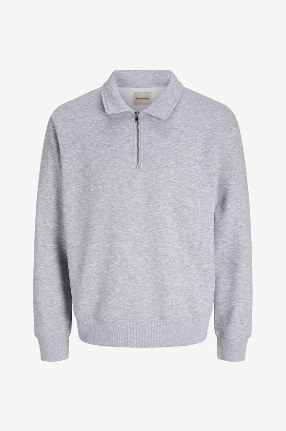 Collegegenser Jjbradley Sweat Zip Polo - Grå