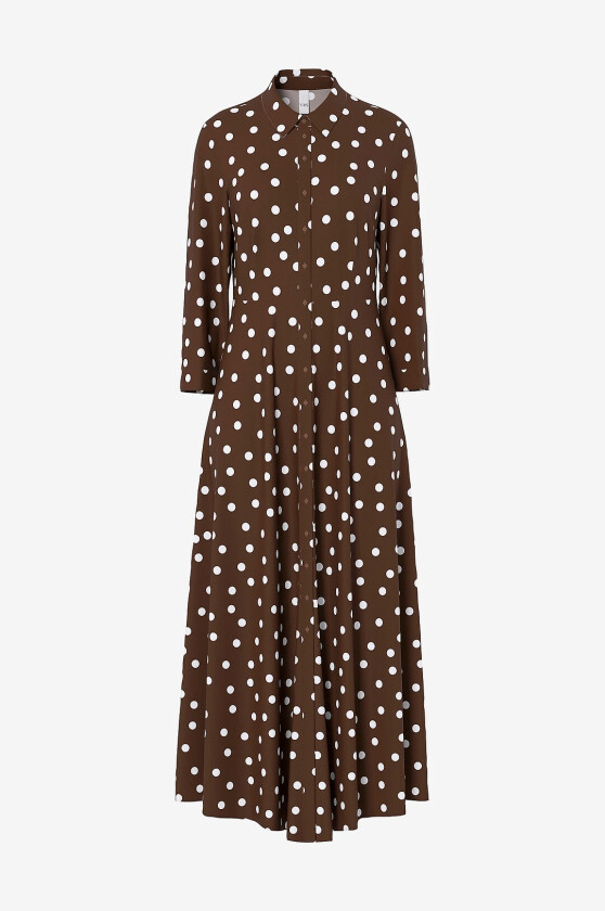 Maxikjole yasSavanna Long Shirt Dress S. Noos - Natur