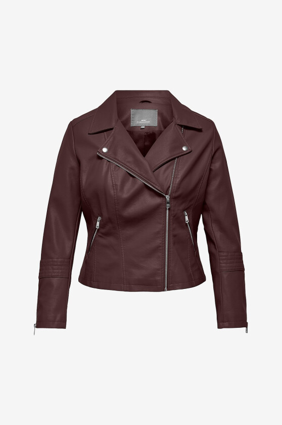 Bikerjakke carEmmy Faux Leather Biker - Rød