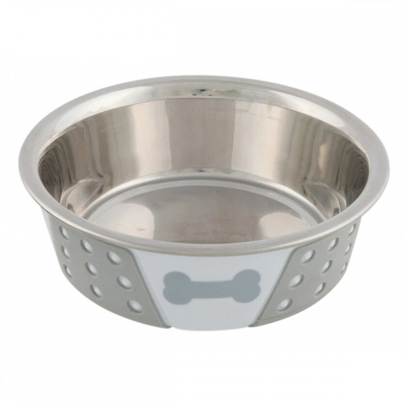 Hundematskål Metall med antislip (4 dl / ø 14 cm)