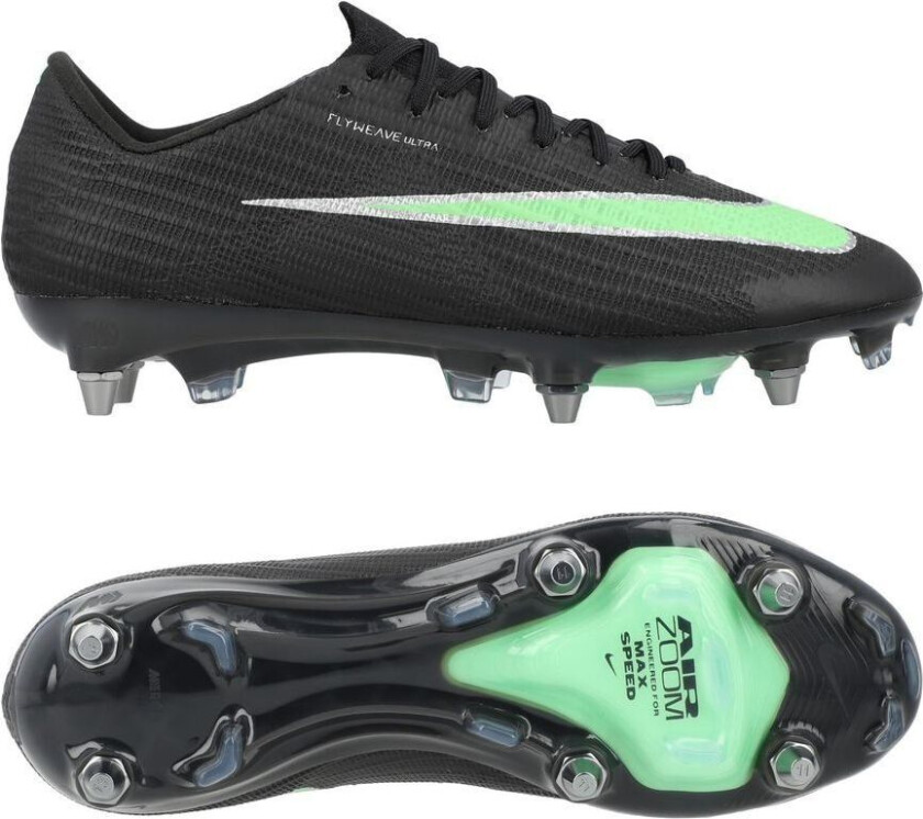 Air Zoom Mercurial Superfly 11 Elite SG-PRO Shadow - Svart/Illusion Green FORHÅNDSBESTILLING - Vått gress (SG), størrelse 46