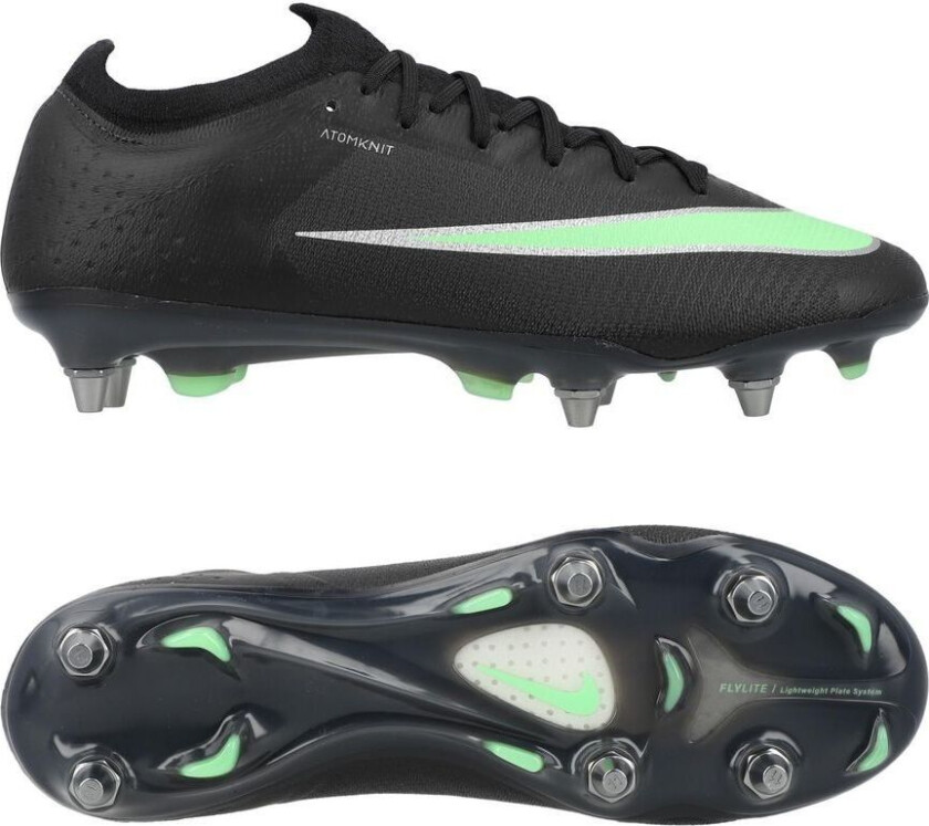 Mercurial Vapor 17 Elite SG-PRO Shadow - Svart/Illusion Green FORHÅNDSBESTILLING - Vått gress (SG), størrelse 39