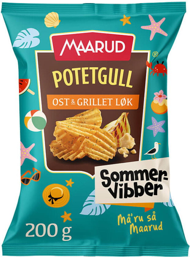 Potetgull Ost&Grillet Løk 200g Sommervibber