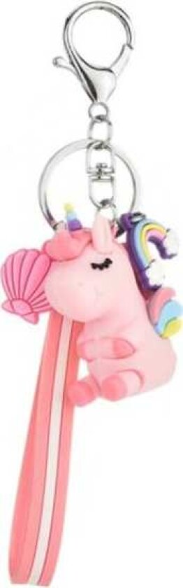 Key Ring Pink Unicorn Rainbow