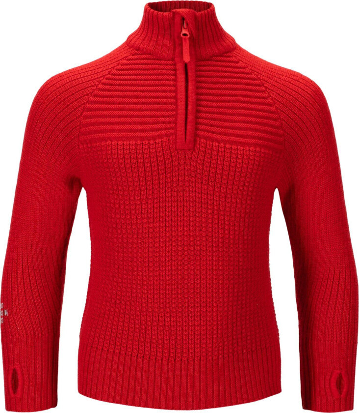 Narvik Wool Sweater, ullgenser barn Aurora Red