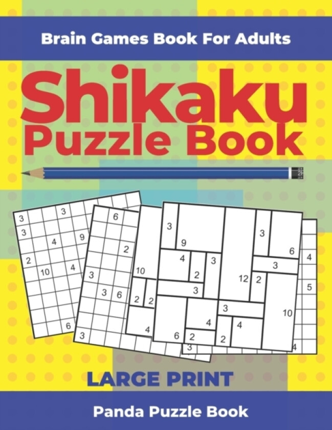 Brain Games Book For Adults - Shikaku Puzzle Book - Large Print av Panda Puzzle Book (Paperback)
