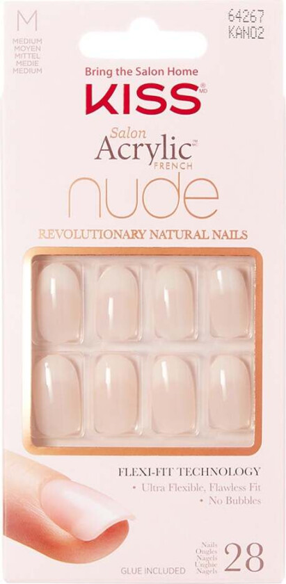 Salon Acrylic Nude Nails Graceful 28pcs