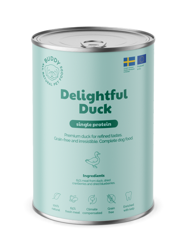 Delightful Duck 400 g - Hund - Hundefôr & hundemat - Våtfôr & våtmat - Buddy Pet Foods