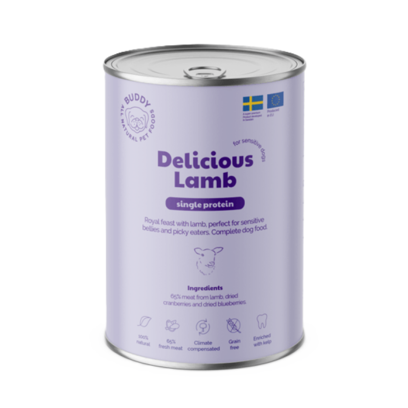 Delicious lamb 400 g - Hund - Hundefôr & hundemat - Våtfôr & våtmat - Buddy Pet Foods