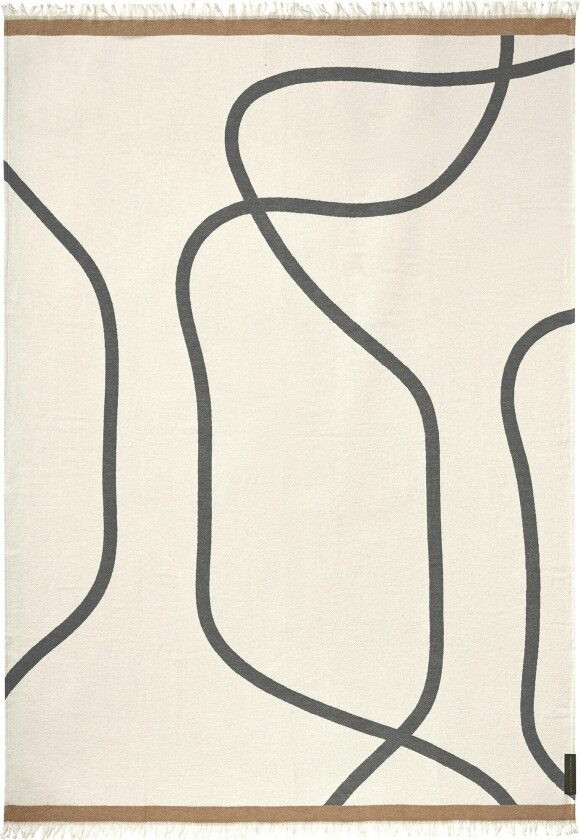 Shadow Blanket Grey / Off-white - Pledd & Tepper Polyester Grå - SHATHR41