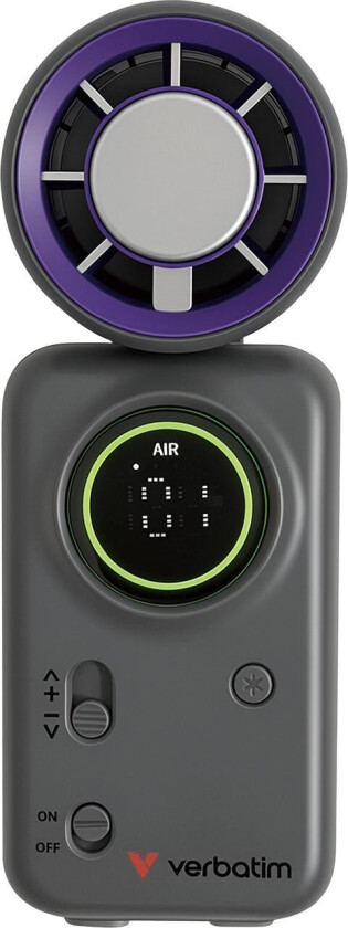 Cool 'n' Go Ice Touch Mini Handheld Fan Grey/Purple