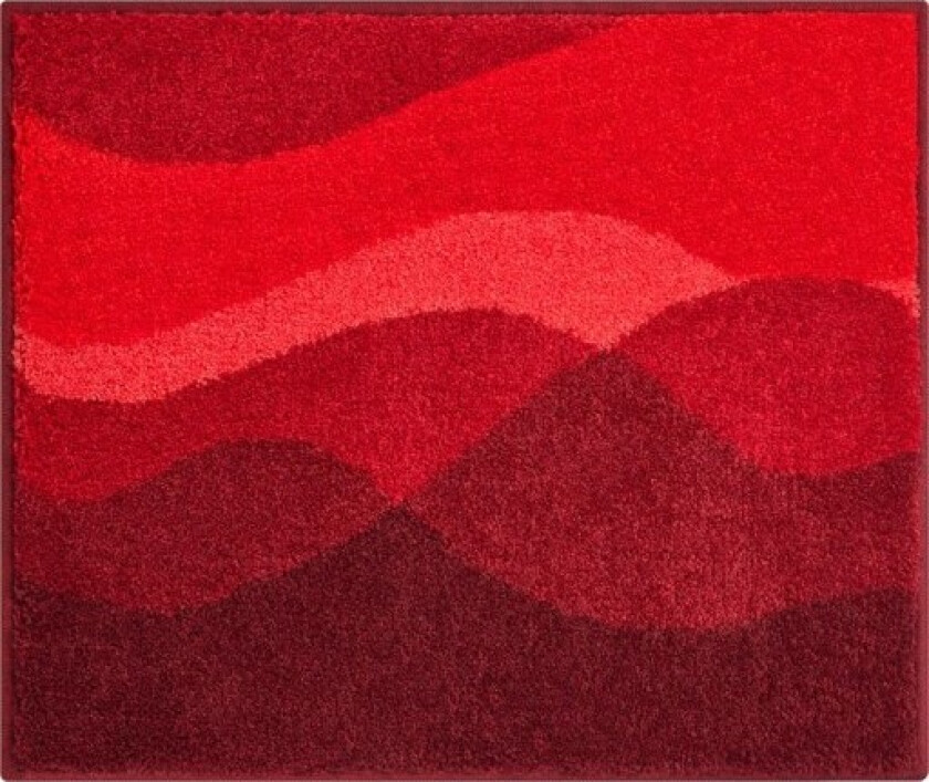 Hills baderomsmatte, 55x65 cm, rød