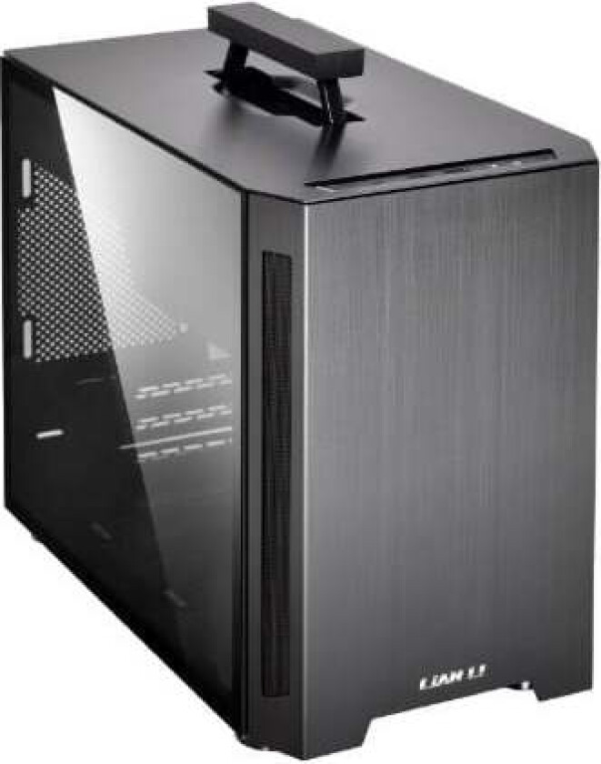 TU150 Tempered Glass - Black - Kabinett - Minitower - Svart
