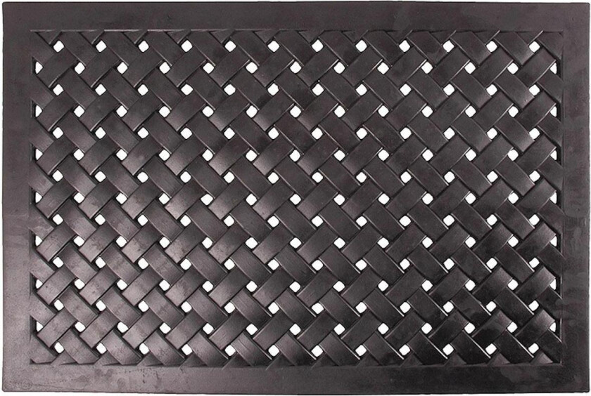 Dørmatte flettet gummi 76x46