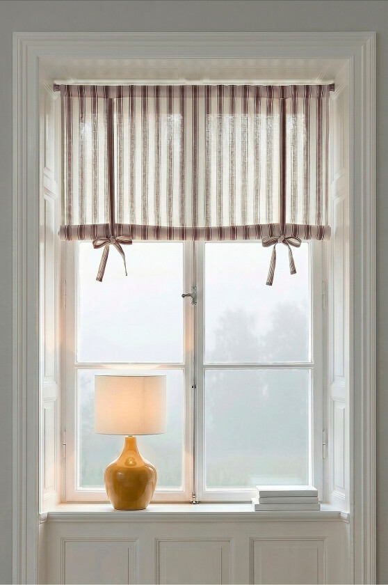 Roll up-gardin Sally Stripe Rollup Curtains - Rød