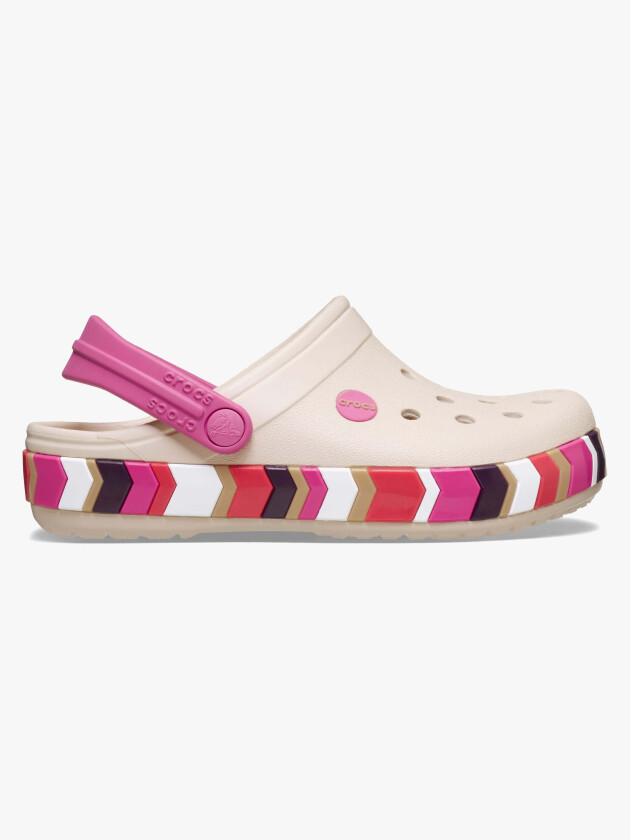Crocband Chevron Band Tøfler, Frappé/Quiet Rose, 33-34 - Innesko & Tøfler