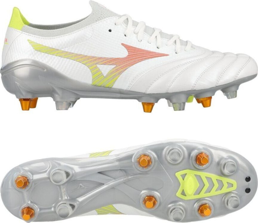 Morelia Neo V Beta Elite Sg Prism - Hvit/oransje/evening Prim - Vått Gress (Sg), størrelse 42