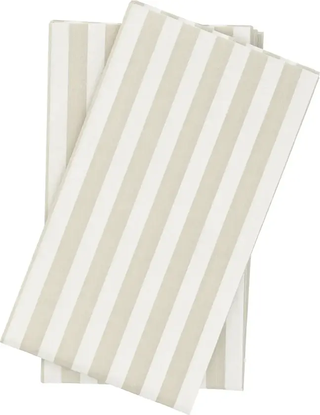 Bold Stripe papirserviett Hvit-beige, 15‑pakning, 33x40 cm