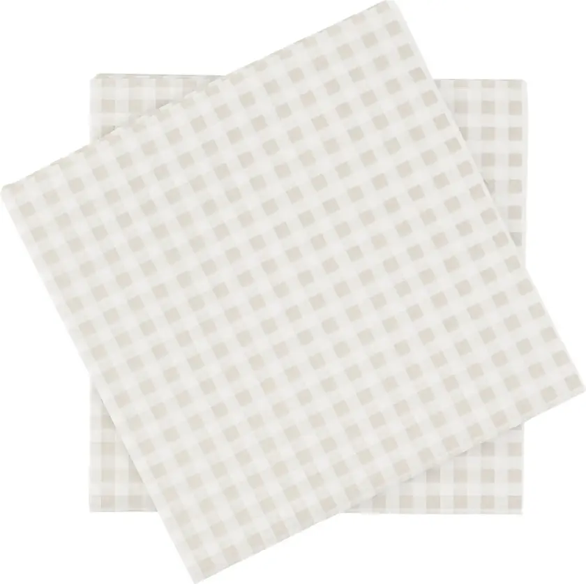 Fine grid papirserviett Hvit-beige, 20‑pakning, 33x33 cm
