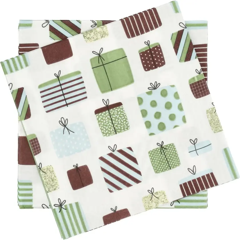 Gavepapirserviett Multi, 20-pakning, 33x33 cm
