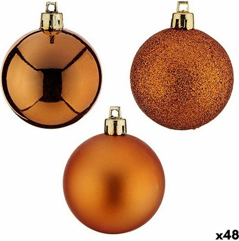 Sett med juletrekuler Oransje 5 x 6 x 5 cm (48 enheter)