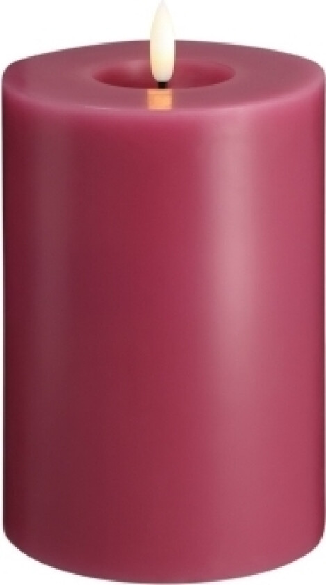 LED-blokklys i vintage rose med smelteeffekt – Ø 9,9 cm x H 15 cm