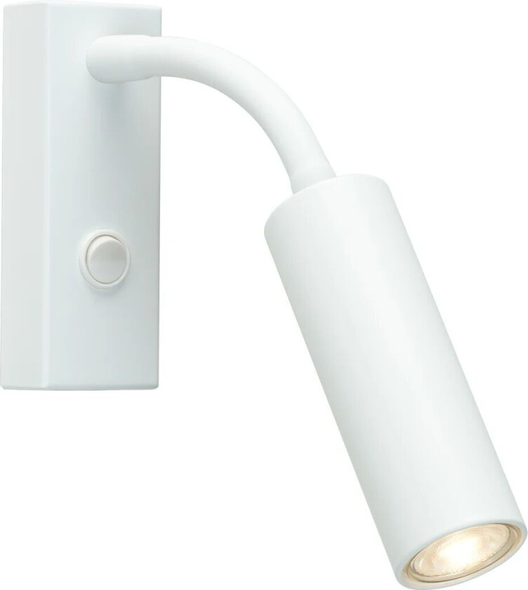Cato Slim vegglampe fleksarm Matt hvit
