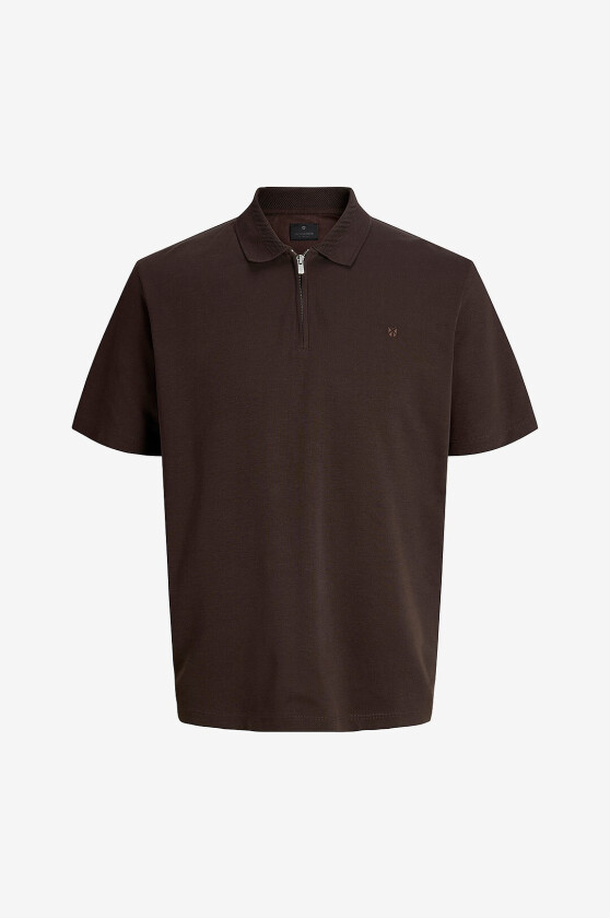 Pologenser Jprblaethan Ss Zip Polo Sn - Brun