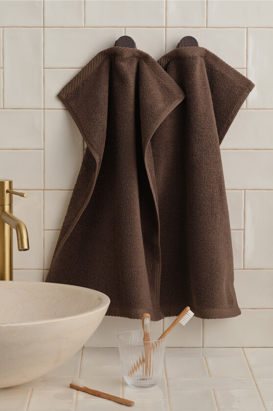 Håndkle Elise 2-pk 30x50 - Brun