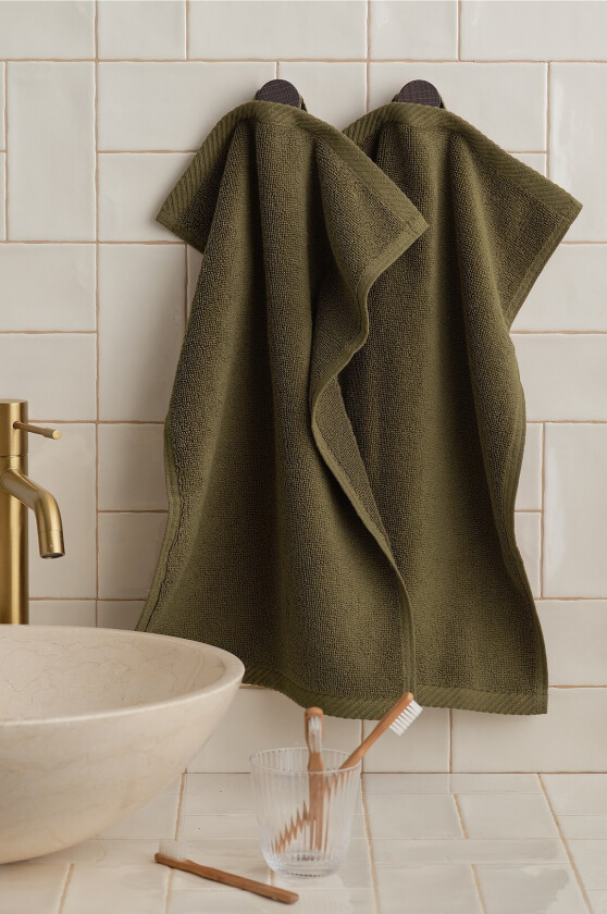 Håndkle Elise 2-pk 30x50 - Grønn