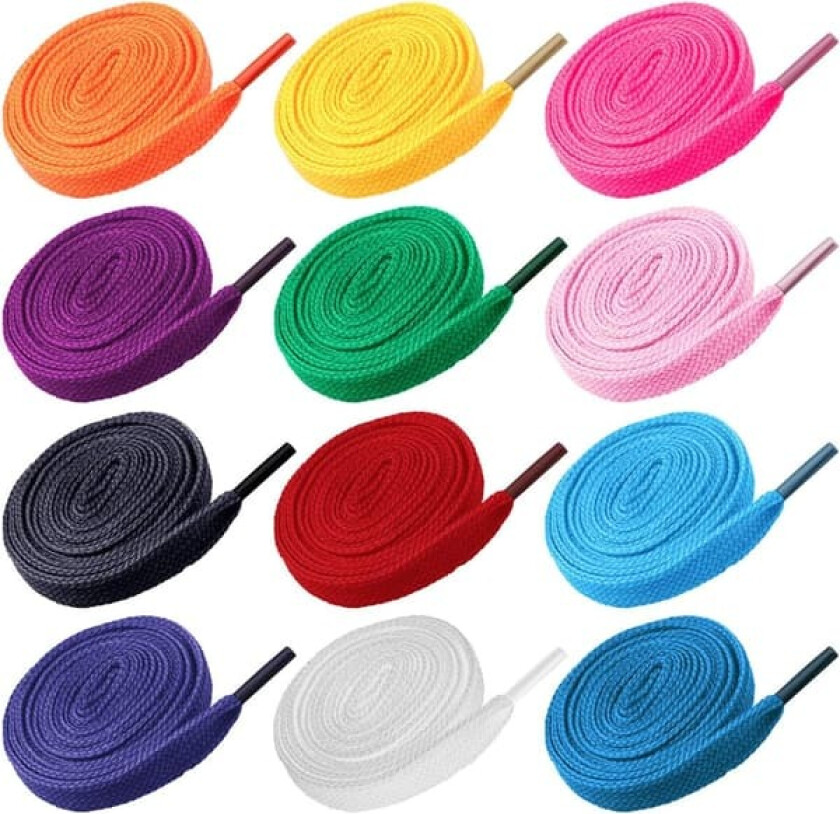 120 cm 12 par unisex erstatning flate skolisser for sportssko