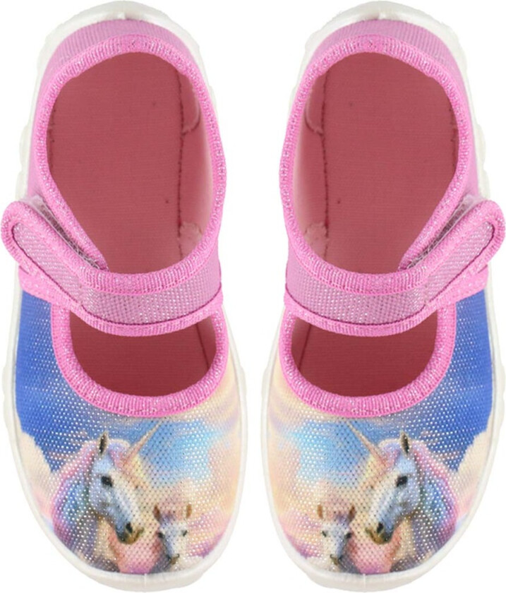 Ballerinasko - Bonny - Rosa m. Enhjørninger - - 24 - Tøfler