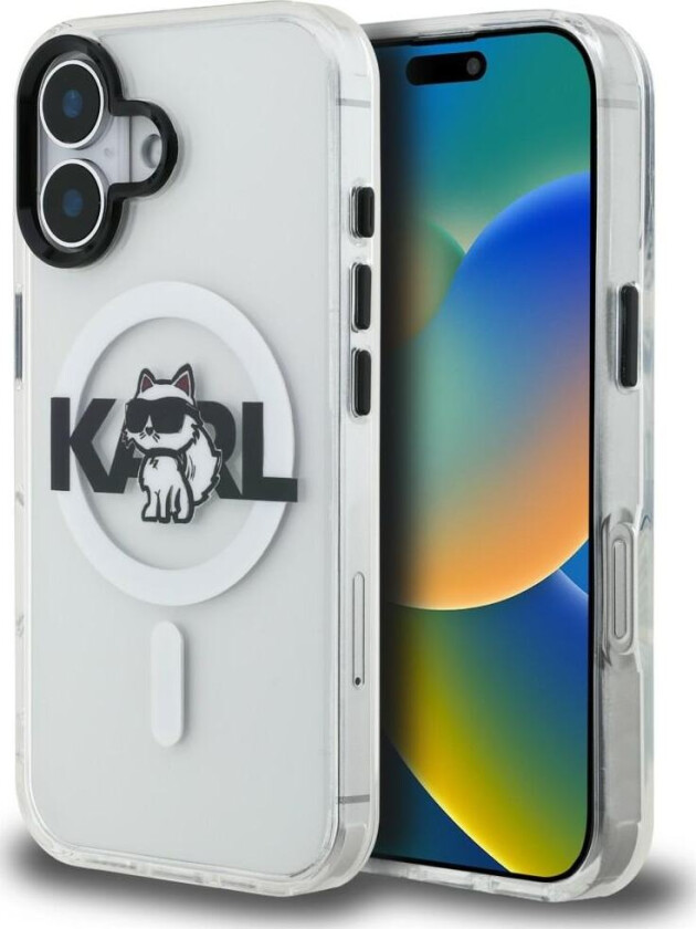IML Choupette Sketch Logo MagSafe iPhone 16-etui – gjennomsiktig