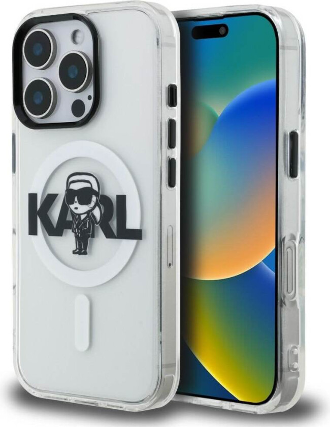 IML Karl Sketch Logo MagSafe-etui til iPhone 16 Pro Max – gjennomsiktig