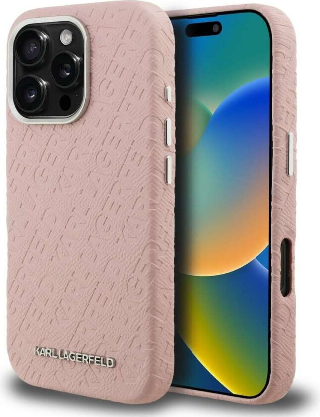 FW «Stamped Karl» MagSafe-etui til iPhone 16 Pro Max – rosa