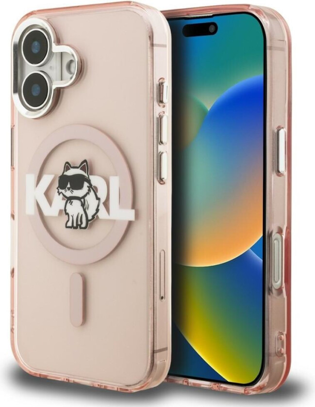 IML Choupette Sketch Logo MagSafe iPhone 16-etui – rosa