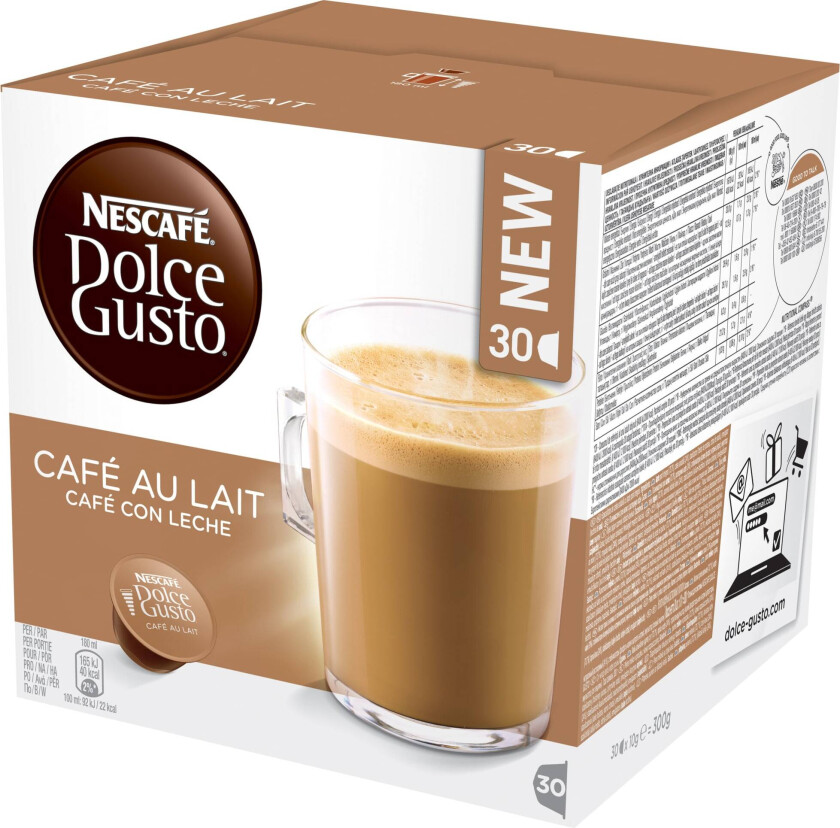 Dolce Gusto Cafe Au Lait 30 kapsler