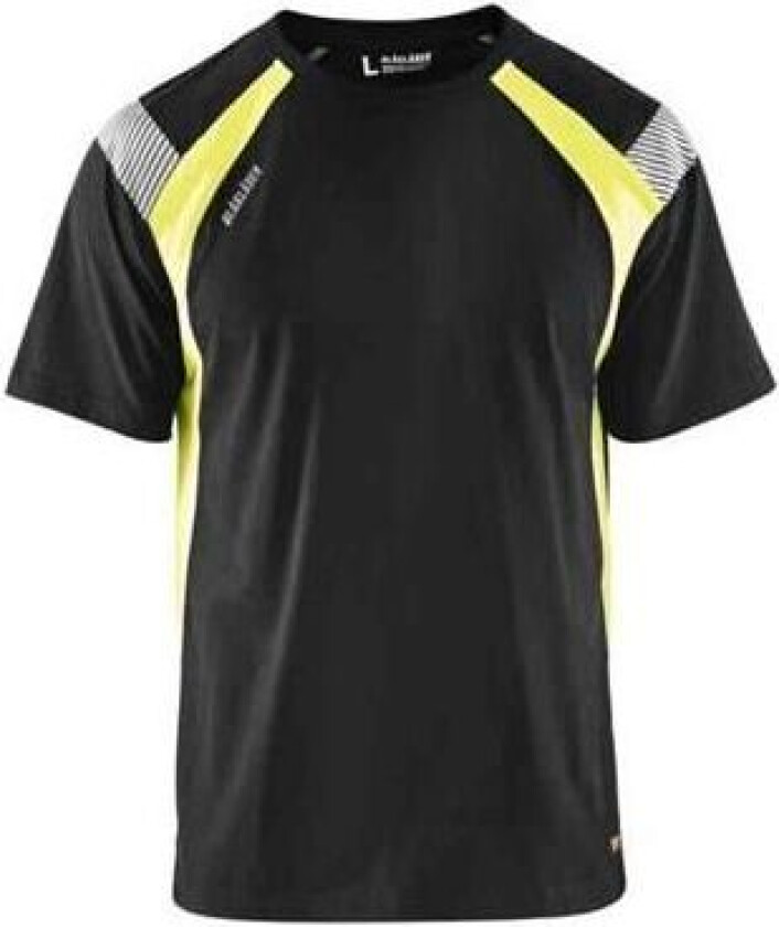 Blåkläder 333210309933S T-skjorte svart/varselgul Str. S