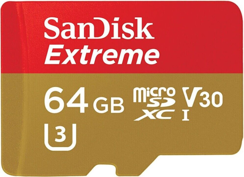 Extreme microSDXC 64GB Class 10 V30