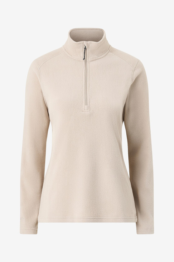 Fleecetrøye Fleece Basic Half Zip W - Beige