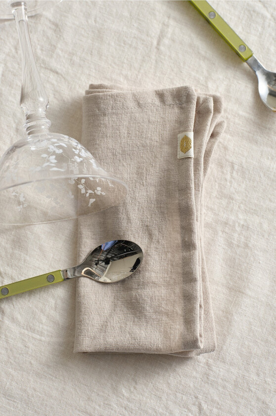 Servietter Elly 4-pakning - Beige