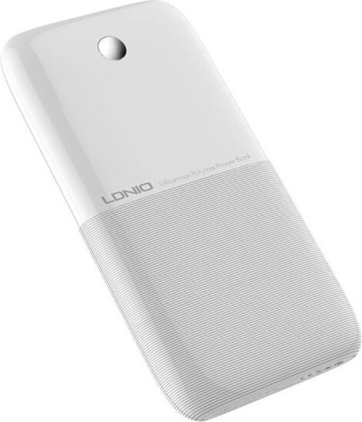 PR1009 Powerbank 2 USB (white) + MicroUSB Cable Nødlader - Hvit - 10000 mAh