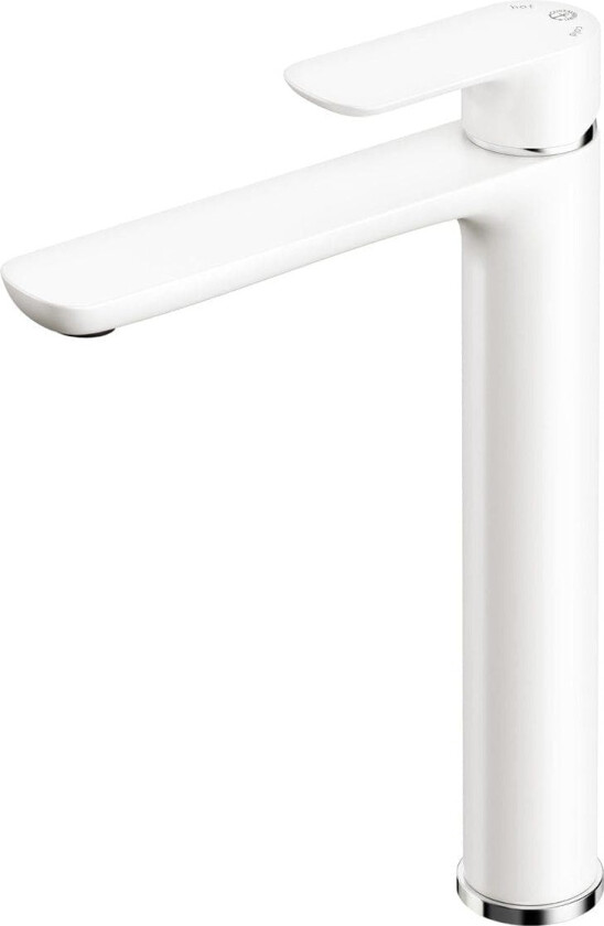 Estetic servantbatteri, matt hvit