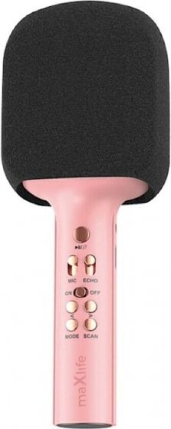 MaxLife MXBM-600 Bluetooth-Mikrofon m. Høyttaler - Rosa