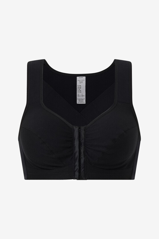 Cotton X-Back, rynket foran for bedre passform - Svart