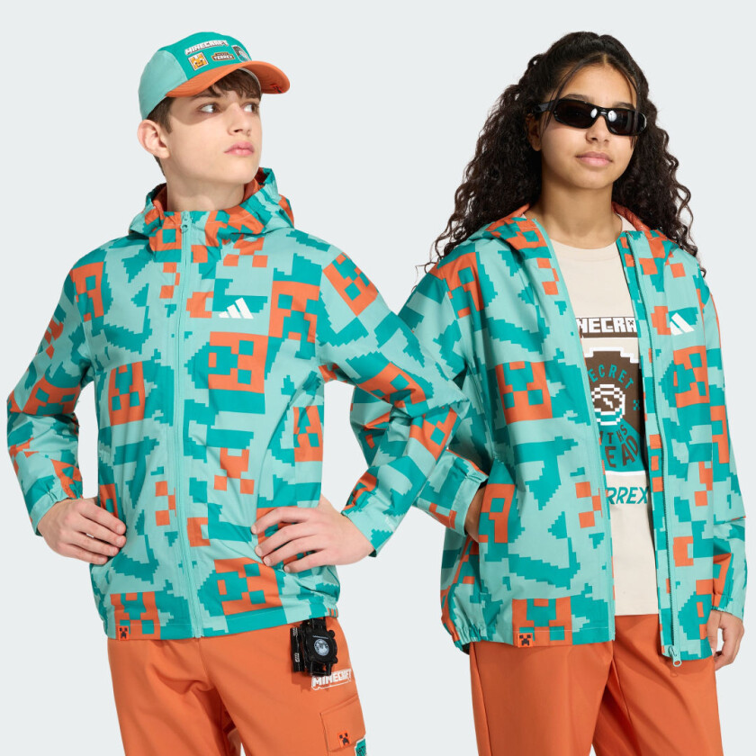 adidas Minecraft Terrex 2 Layer CLIMAPROOF Regnjakke