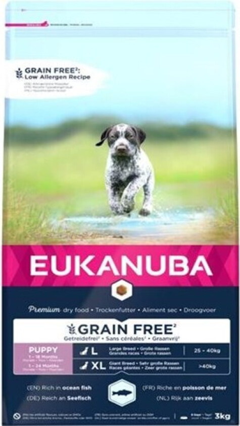 Eukanuba Puppy Grain Free Large & Extra Large Breed Ocean Fish (3 kg)